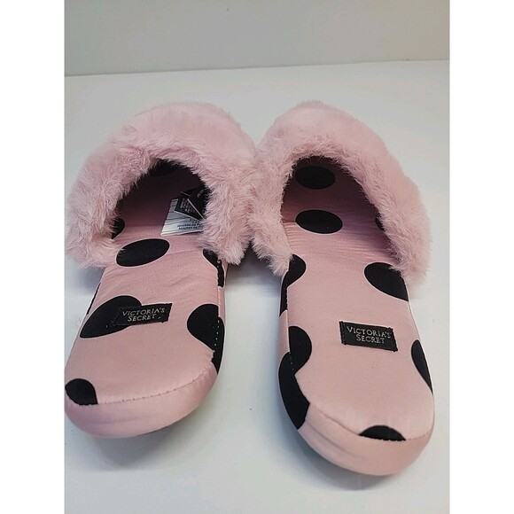 Victorias Secret Signature Satin Pink w/ Black Polka Dots Size M - Picture 9 of 12